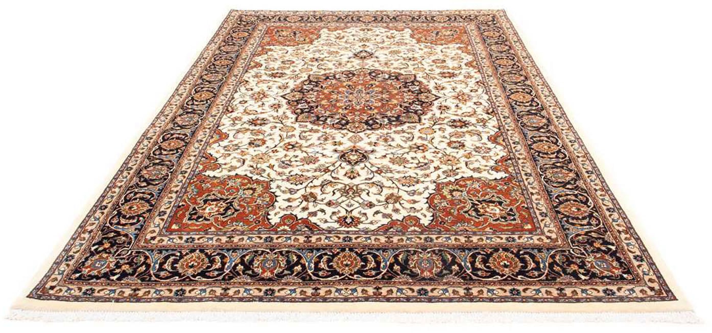 morgenland Wollteppich »Kaschmar Blumenmuster Beige 270 x 215 cm«, rechteckig, Unikat mit Zertifikat von morgenland