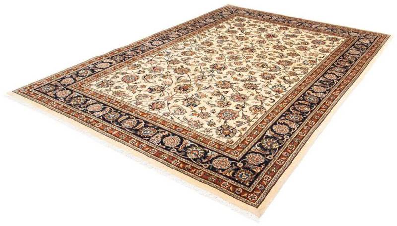 morgenland Wollteppich »Kaschmar Blumenmuster Beige 281 x 215 cm«, rechteckig, Unikat mit Zertifikat von morgenland