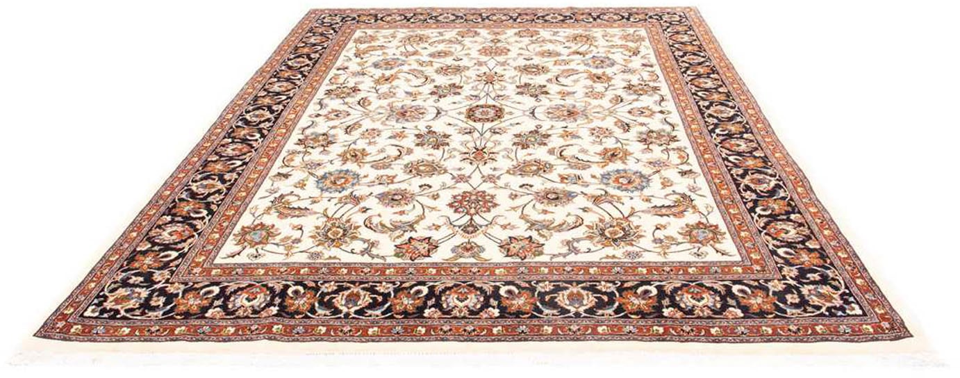 morgenland Wollteppich »Kaschmar Blumenmuster Beige 300 x 198 cm«, rechteckig, Unikat mit Zertifikat von morgenland