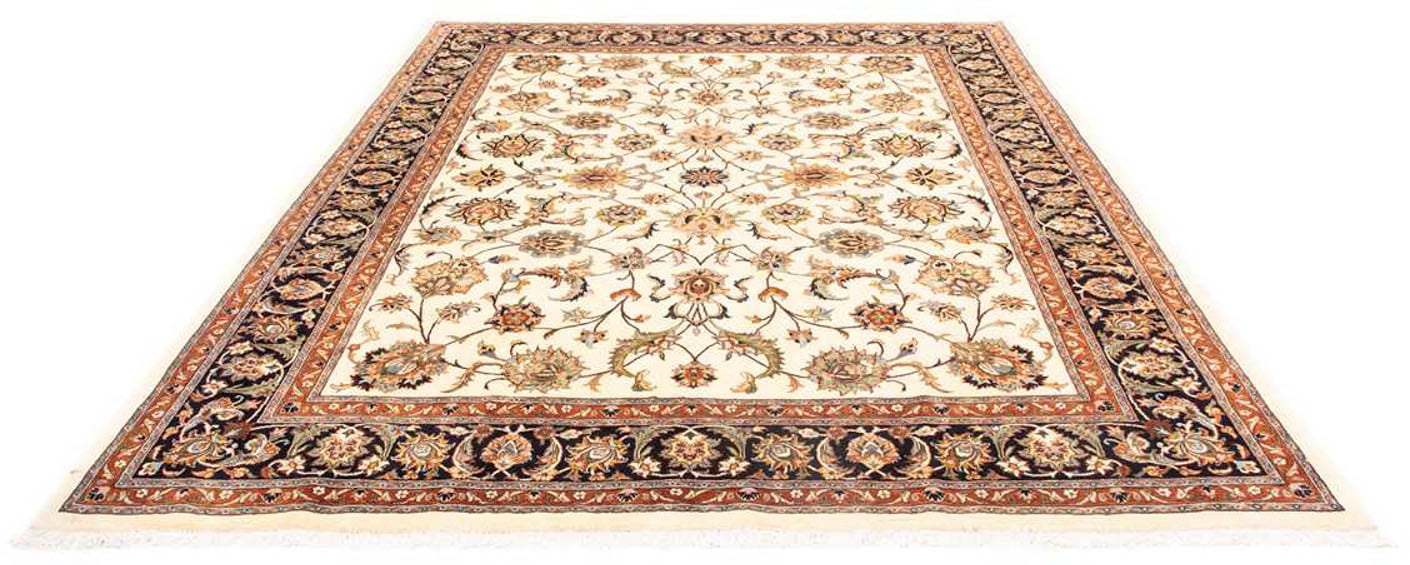 morgenland Wollteppich »Kaschmar Blumenmuster Beige 305 x 200 cm«, rechteckig, Unikat mit Zertifikat von morgenland