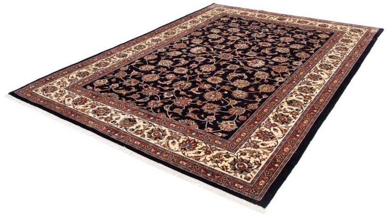 morgenland Wollteppich »Kaschmar Blumenmuster Blu scuro 276 x 217 cm«, rechteckig, Unikat mit Zertifikat von morgenland