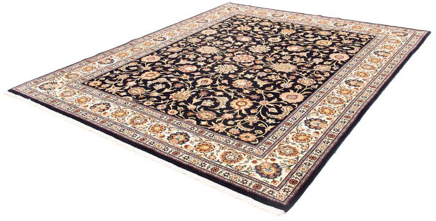 morgenland Wollteppich »Kaschmar Blumenmuster Blu scuro 282 x 218 cm«, rechteckig, Unikat mit Zertifikat von morgenland