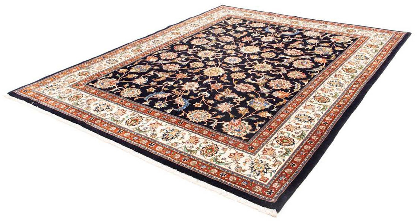 morgenland Wollteppich »Kaschmar Blumenmuster Blu scuro 292 x 202 cm«, rechteckig, Unikat mit Zertifikat von morgenland