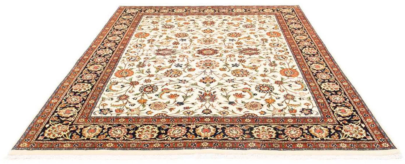 morgenland Wollteppich »Kaschmar Blumenmuster Blu scuro 298 x 200 cm«, rechteckig, Unikat mit Zertifikat von morgenland