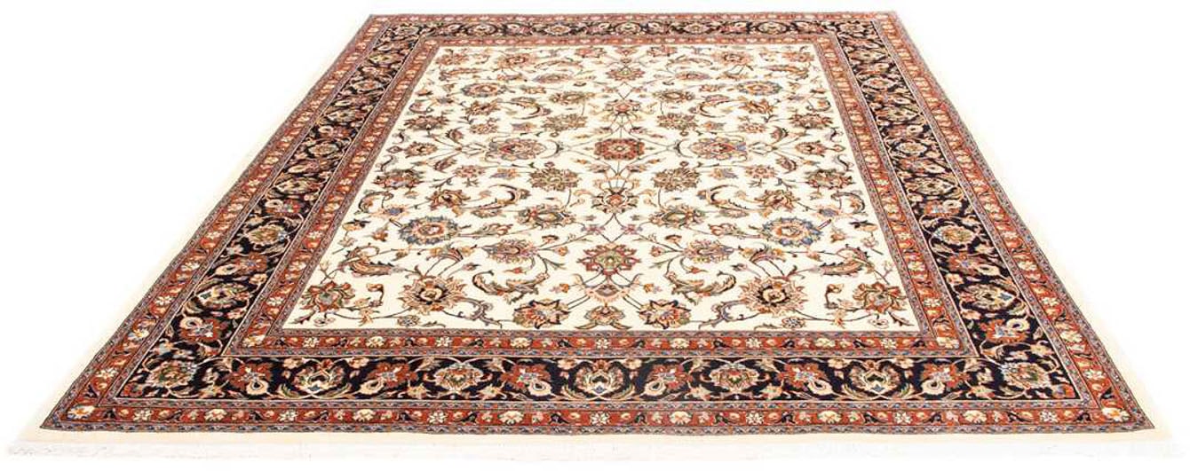 morgenland Wollteppich »Kaschmar Blumenmuster Blu scuro 342 x 248 cm«, rechteckig, Unikat mit Zertifikat von morgenland