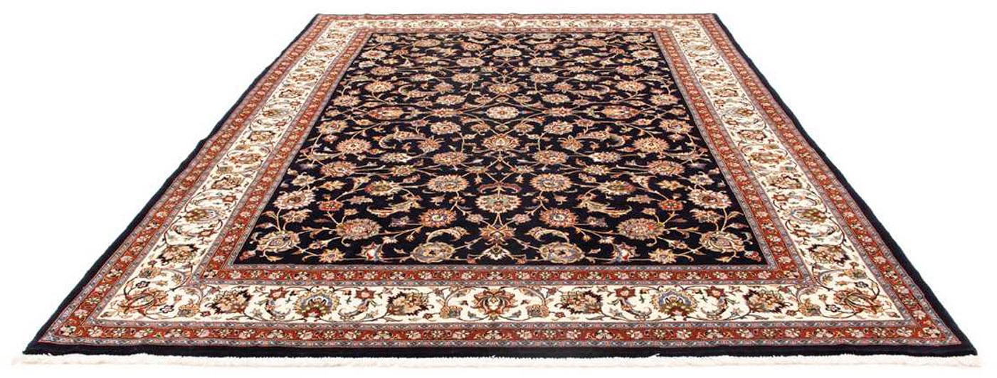 morgenland Wollteppich »Kaschmar Blumenmuster Blu scuro 347 x 252 cm«, rechteckig, Unikat mit Zertifikat von morgenland