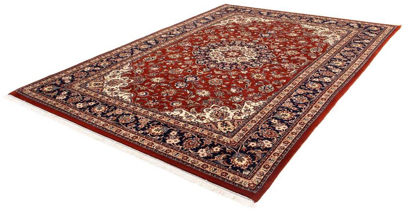 morgenland Wollteppich »Kaschmar Medaillon Beige 300 x 200 cm«, rechteckig, Unikat mit Zertifikat von morgenland