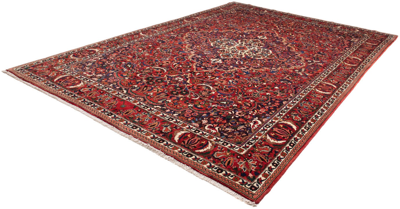 morgenland Wollteppich »Kaschmar Medaillon Blu scuro 336 x 243 cm«, rechteckig, Unikat mit Zertifikat von morgenland