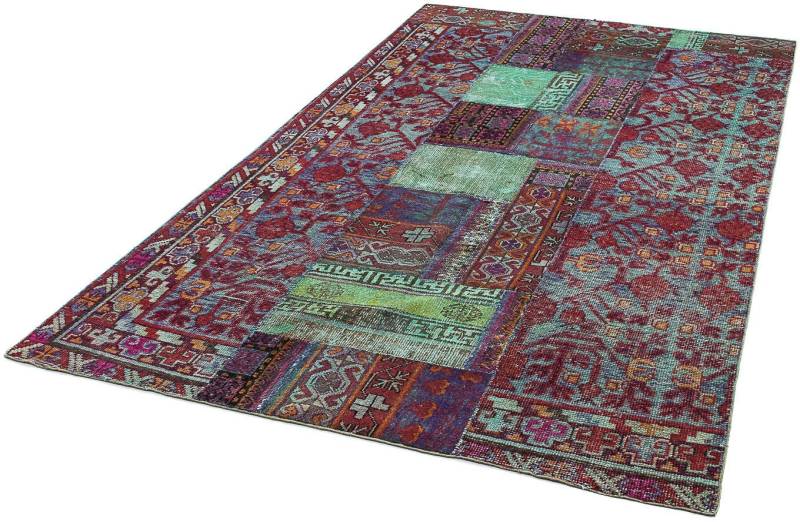 morgenland Wollteppich »Kazak Patchwork 355 x 76 cm«, rechteckig, 6 mm Höhe, Handgeknüpft von morgenland