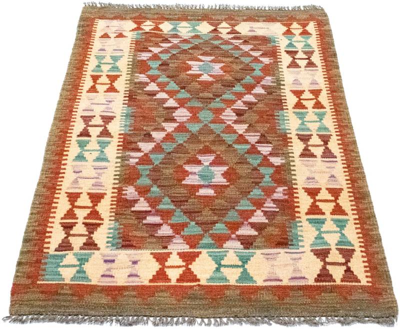 morgenland Wollteppich »Kelim Afghan Teppich handgewebt«, rechteckig, 4 mm Höhe, Kurzflor von morgenland