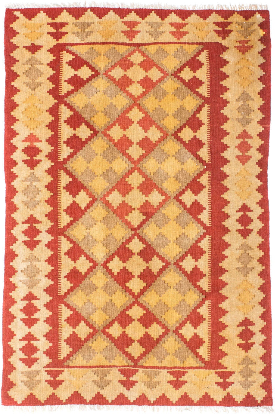 morgenland Wollteppich »Kelim Fars Nomadisch Arancione 182 x 125 cm«, rechteckig, OrientOptik von morgenland