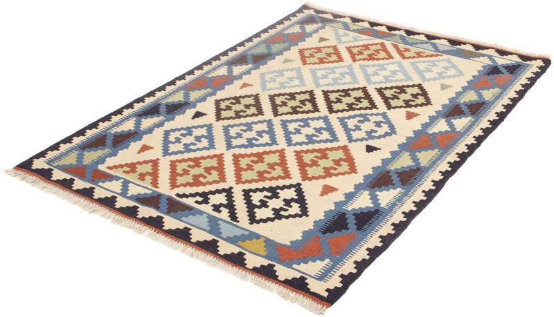 morgenland Wollteppich »Kelim - Oriental - 153 x 102 cm - beige«, rechteckig, 6 mm Höhe, Wohnzimmer, Einzelstück von morgenland