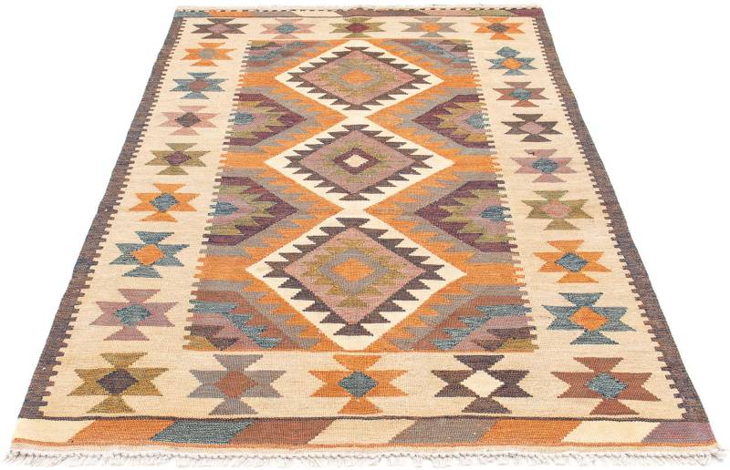 morgenland Wollteppich »Kelim - Oriental - 175 x 112 cm - mehrfarbig«, rechteckig, 4 mm Höhe, Wohnzimmer, Einzelstück von morgenland