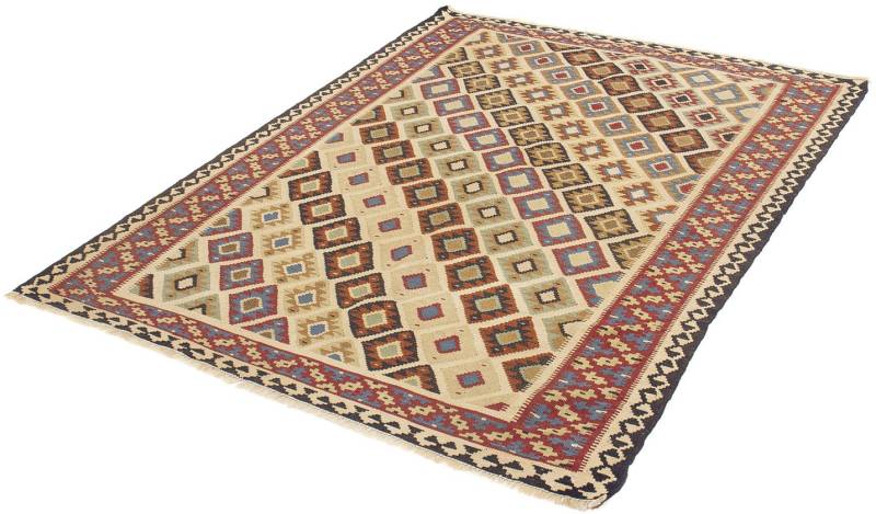 morgenland Wollteppich »Kelim - Oriental - 175 x 124 cm - braun«, rechteckig, Wohnzimmer, Einzelstück von morgenland