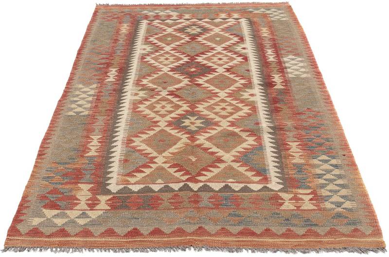 morgenland Wollteppich »Kelim - Oriental - 209 x 122 cm - mehrfarbig«, rechteckig, 4 mm Höhe, Wohnzimmer, Einzelstück von morgenland