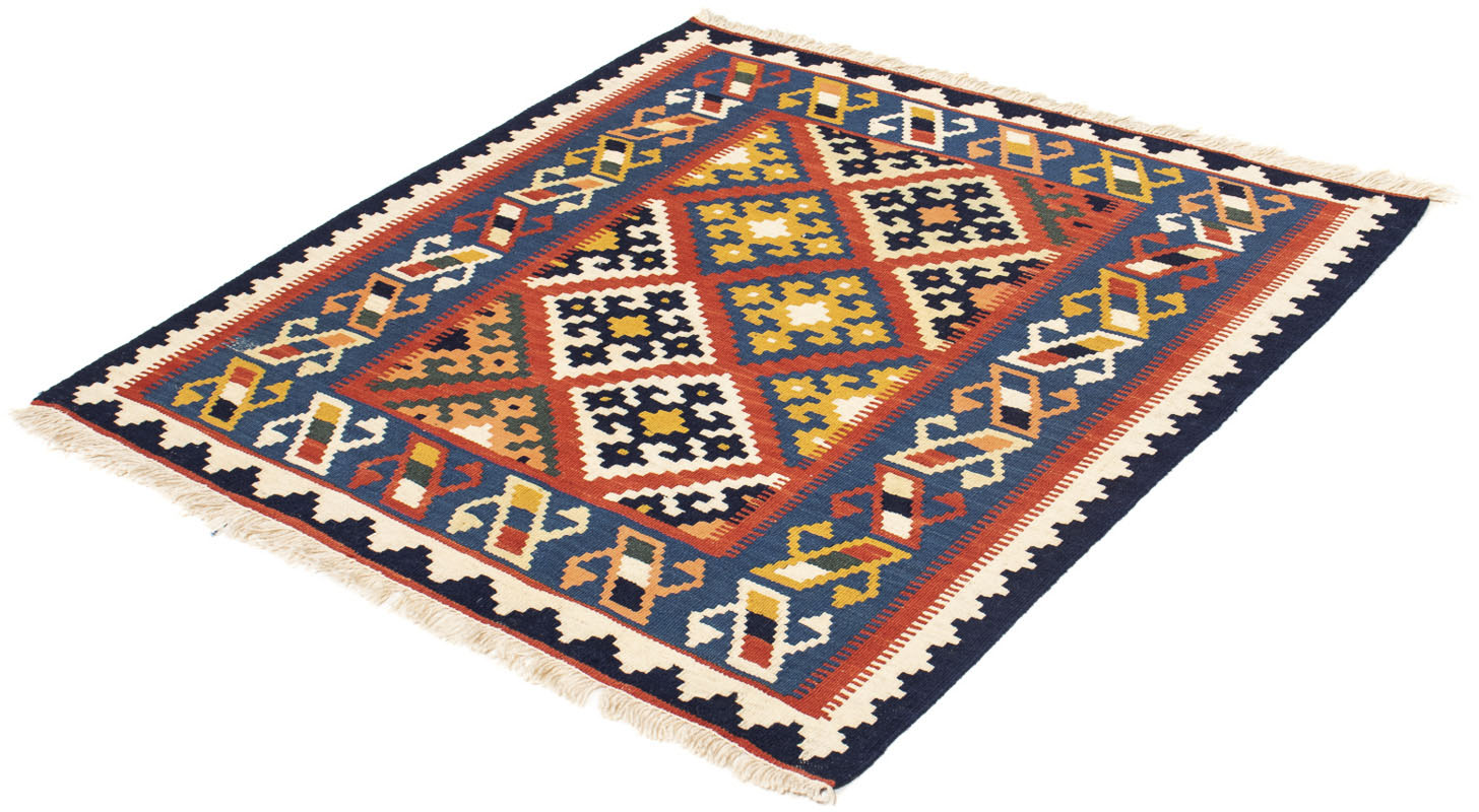 morgenland Wollteppich »Kelim - Oriental quadratisch - 101 x 101 cm - mehrfarbig«, quadratisch, Wohnzimmer, Einzelstück von morgenland