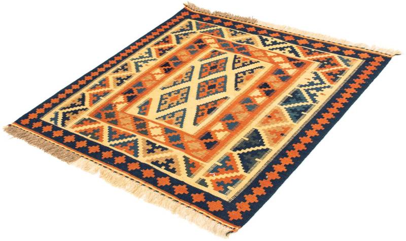 morgenland Wollteppich »Kelim - Oriental quadratisch - 102 x 100 cm - mehrfarbig«, quadratisch, Wohnzimmer, Einzelstück von morgenland