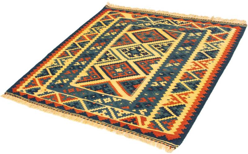 morgenland Wollteppich »Kelim - Oriental quadratisch - 102 x 101 cm - mehrfarbig«, quadratisch, 6 mm Höhe, Wohnzimmer, Einzelstück von morgenland