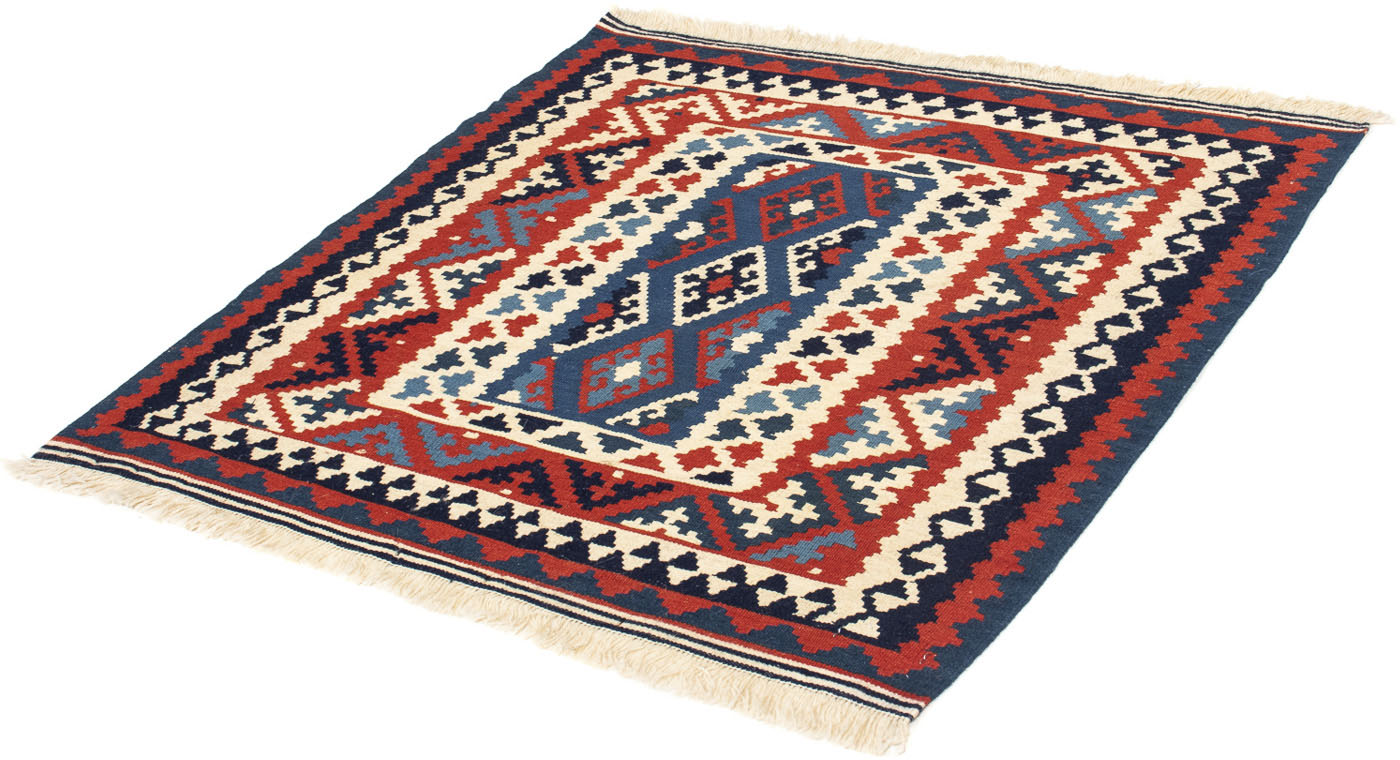 morgenland Wollteppich »Kelim - Oriental quadratisch - 102 x 102 cm - mehrfarbig«, quadratisch, Wohnzimmer, Einzelstück von morgenland