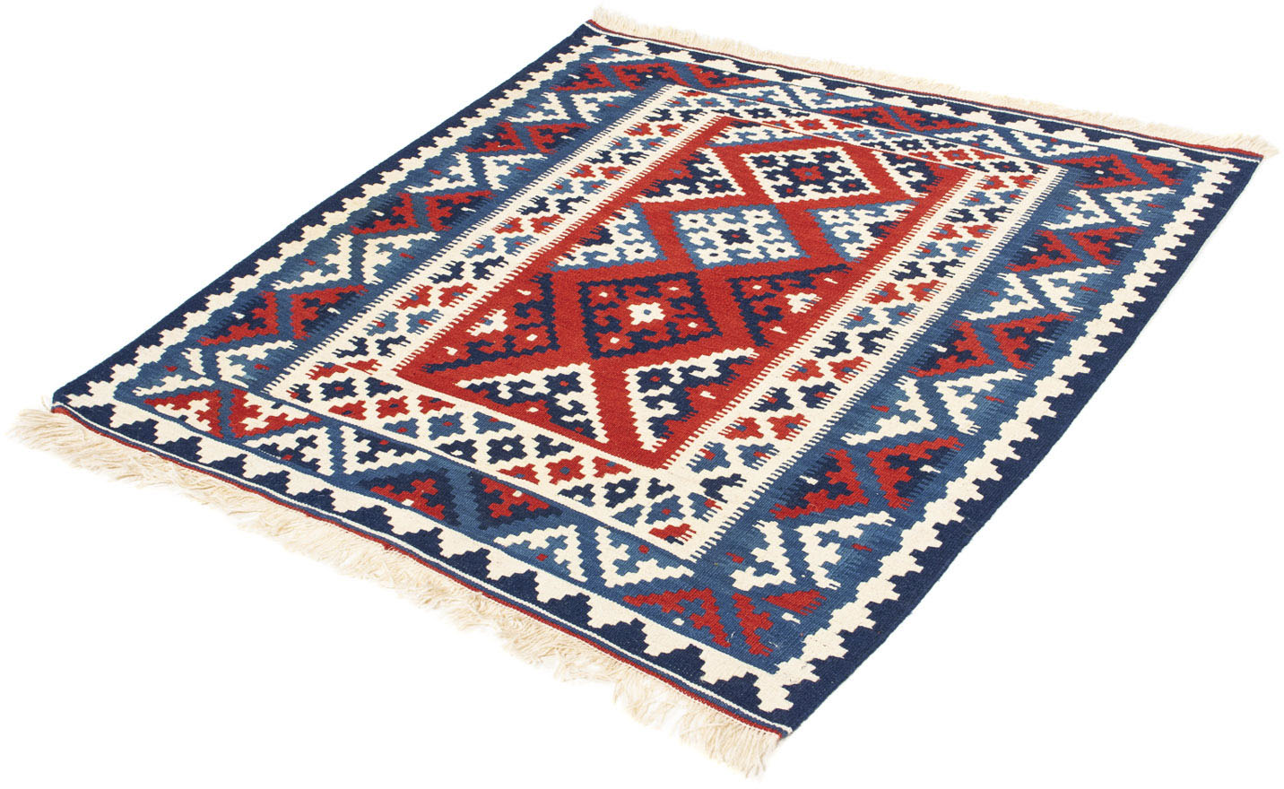 morgenland Wollteppich »Kelim - Oriental quadratisch - 103 x 103 cm - mehrfarbig«, quadratisch, Wohnzimmer, Einzelstück von morgenland