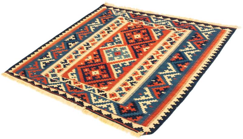 morgenland Wollteppich »Kelim - Oriental quadratisch - 104 x 101 cm - mehrfarbig«, quadratisch, Wohnzimmer, Einzelstück von morgenland