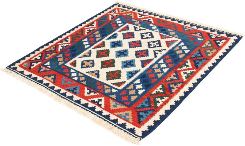 morgenland Wollteppich »Kelim - Oriental quadratisch - 104 x 102 cm - mehrfarbig«, quadratisch, Wohnzimmer, Einzelstück von morgenland