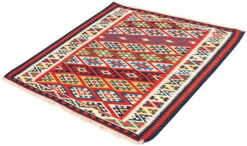 morgenland Wollteppich »Kelim - Oriental quadratisch - 104 x 103 cm - mehrfarbig«, quadratisch, Wohnzimmer, Einzelstück von morgenland