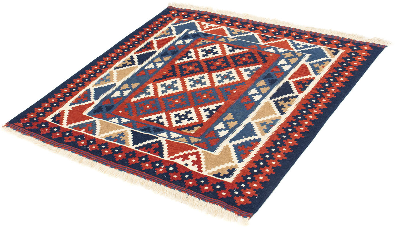 morgenland Wollteppich »Kelim - Oriental quadratisch - 104 x 98 cm - mehrfarbig«, quadratisch, Wohnzimmer, Einzelstück von morgenland