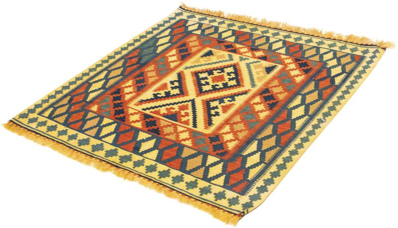 morgenland Wollteppich »Kelim - Oriental quadratisch - 104 x 98 cm - mehrfarbig«, quadratisch, Wohnzimmer, Einzelstück von morgenland