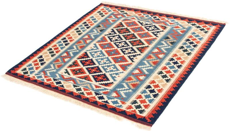 morgenland Wollteppich »Kelim - Oriental quadratisch - 105 x 100 cm - beige«, quadratisch, Wohnzimmer, Einzelstück von morgenland