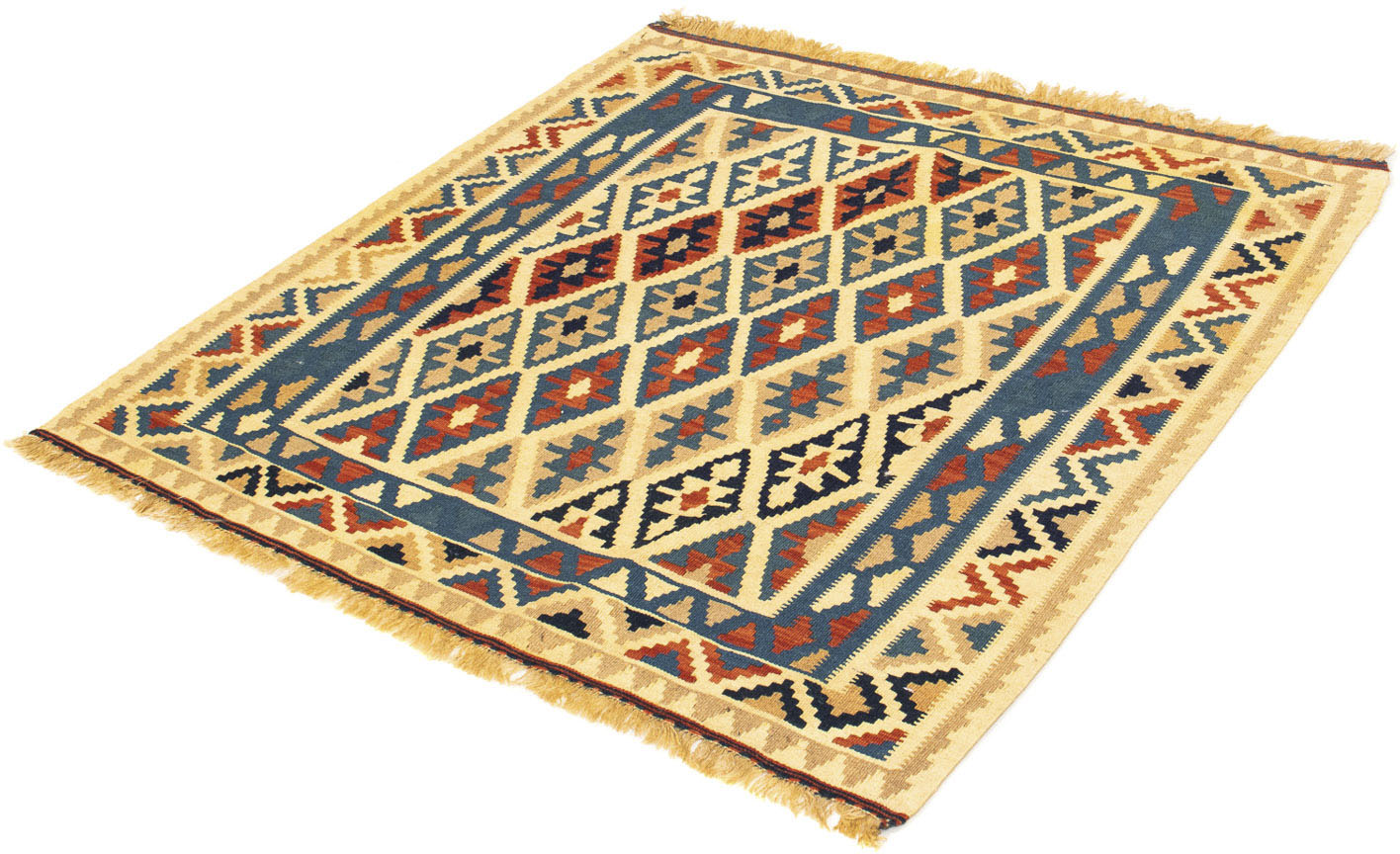 morgenland Wollteppich »Kelim - Oriental quadratisch - 105 x 102 cm - mehrfarbig«, quadratisch, Wohnzimmer, Einzelstück von morgenland