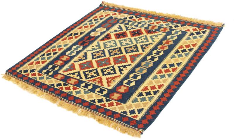 morgenland Wollteppich »Kelim - Oriental quadratisch - 105 x 102 cm - mehrfarbig«, quadratisch, Wohnzimmer, Einzelstück von morgenland