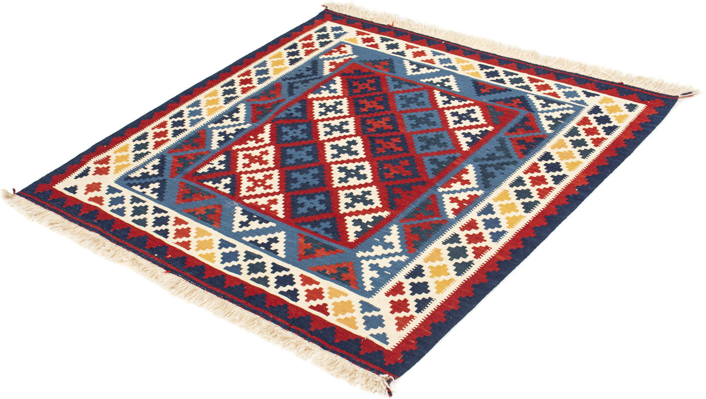 morgenland Wollteppich »Kelim - Oriental quadratisch - 105 x 102 cm - mehrfarbig«, quadratisch, Wohnzimmer, Einzelstück von morgenland