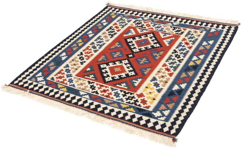 morgenland Wollteppich »Kelim - Oriental quadratisch - 106 x 100 cm - mehrfarbig«, quadratisch, Wohnzimmer, Einzelstück von morgenland