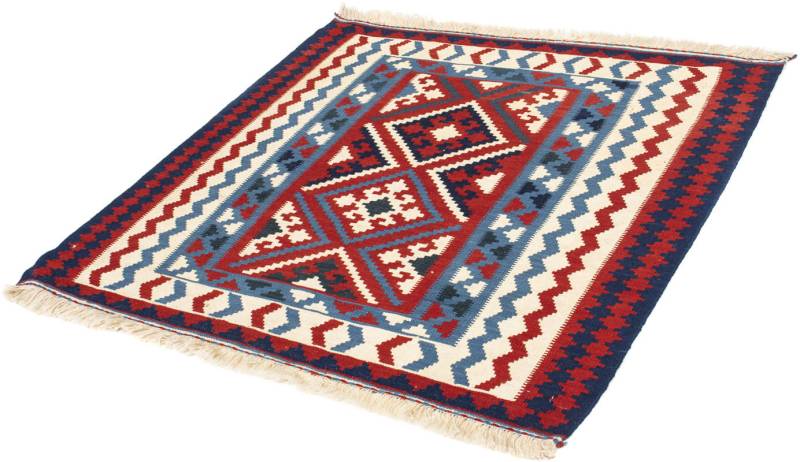 morgenland Wollteppich »Kelim - Oriental quadratisch - 106 x 105 cm - mehrfarbig«, quadratisch, 6 mm Höhe, Wohnzimmer, Einzelstück von morgenland