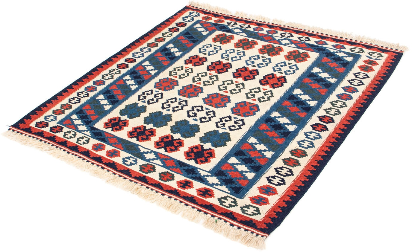 morgenland Wollteppich »Kelim - Oriental quadratisch - 107 x 105 cm - beige«, quadratisch, Wohnzimmer, Einzelstück von morgenland