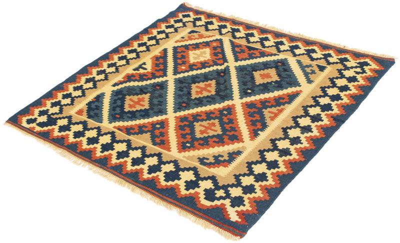 morgenland Wollteppich »Kelim - Oriental quadratisch - 98 x 96 cm - mehrfarbig«, quadratisch, 6 mm Höhe, Wohnzimmer, Einzelstück von morgenland