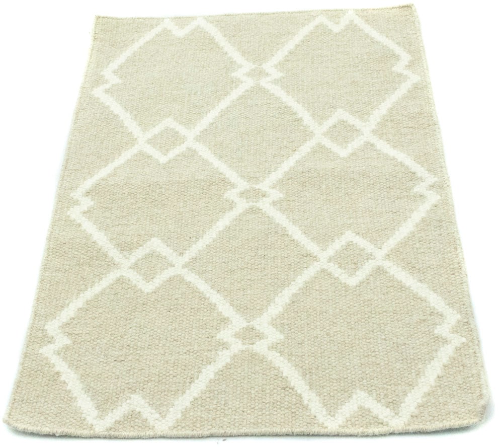 morgenland Wollteppich »Kelim Teppich handgewebt beige«, rechteckig, Kurzflor von morgenland