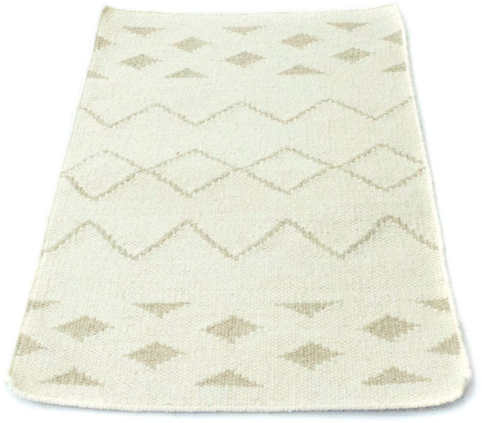 morgenland Wollteppich »Kelim Teppich handgewebt beige«, rechteckig, Kurzflor von morgenland