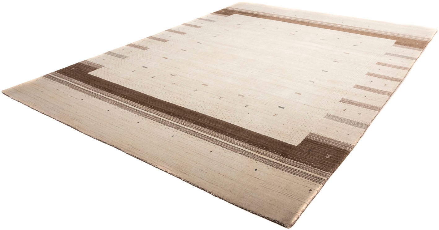 morgenland Wollteppich »Loribaft Minimal Beige 350 x 251 cm«, rechteckig, Unikat mit Zertifikat von morgenland