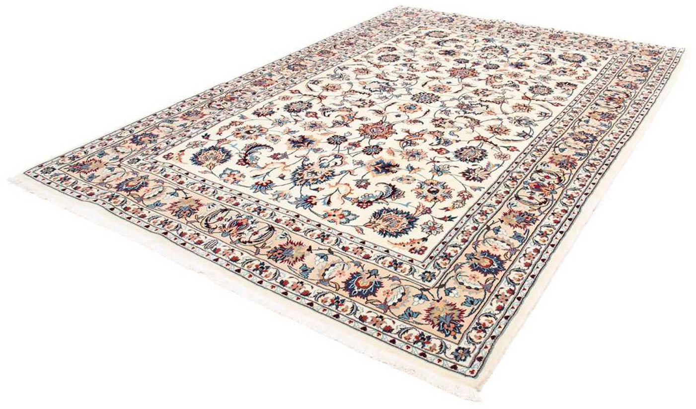 morgenland Wollteppich »Maschad Blumenmuster Beige 303 x 194 cm«, rechteckig, Unikat mit Zertifikat von morgenland