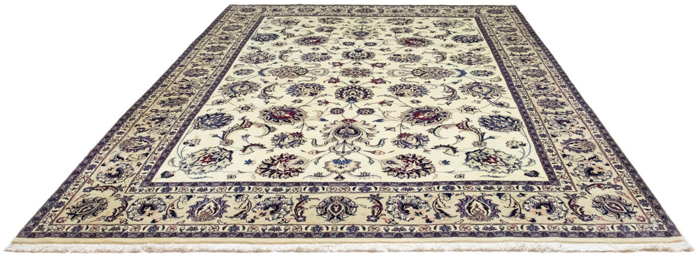 morgenland Wollteppich »Maschad Durchgemustert Beige 348 x 249 cm«, rechteckig, Unikat mit Zertifikat von morgenland