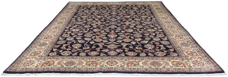 morgenland Wollteppich »Maschad Durchgemustert Blu scuro 340 x 253 cm«, rechteckig, Unikat mit Zertifikat von morgenland