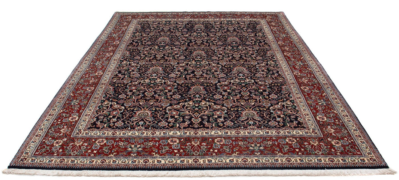 morgenland Wollteppich »Moud Blumenmuster Nero 286 x 197 cm«, rechteckig, Unikat mit Zertifikat von morgenland