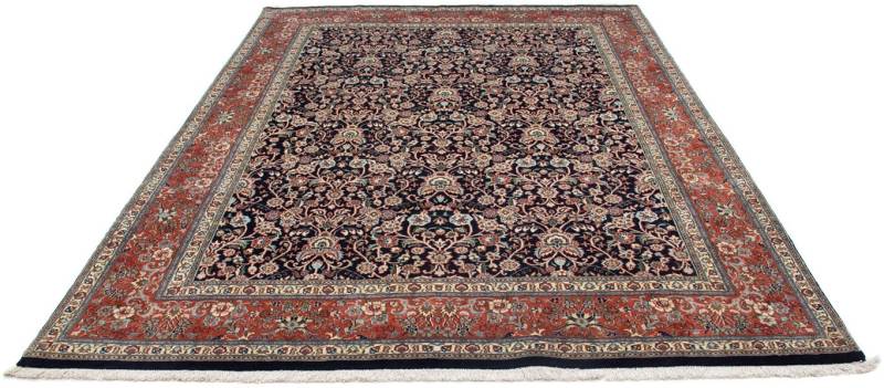 morgenland Wollteppich »Moud Blumenmuster Nero 293 x 195 cm«, rechteckig, 10 mm Höhe, Unikat mit Zertifikat von morgenland