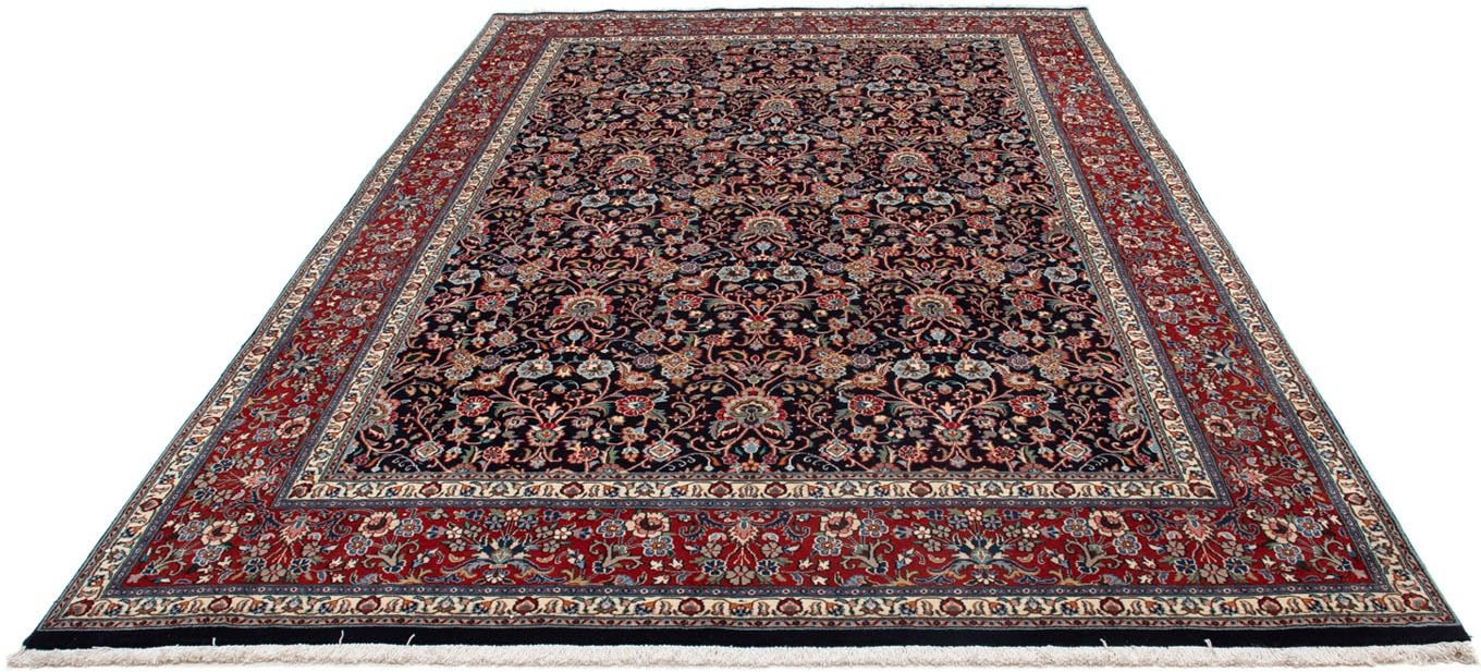 morgenland Wollteppich »Moud Blumenmuster Nero 300 x 192 cm«, rechteckig, Unikat mit Zertifikat von morgenland