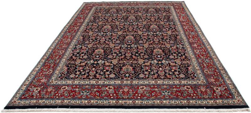 morgenland Wollteppich »Moud Blumenmuster Nero 300 x 192 cm«, rechteckig, 10 mm Höhe, Unikat mit Zertifikat von morgenland