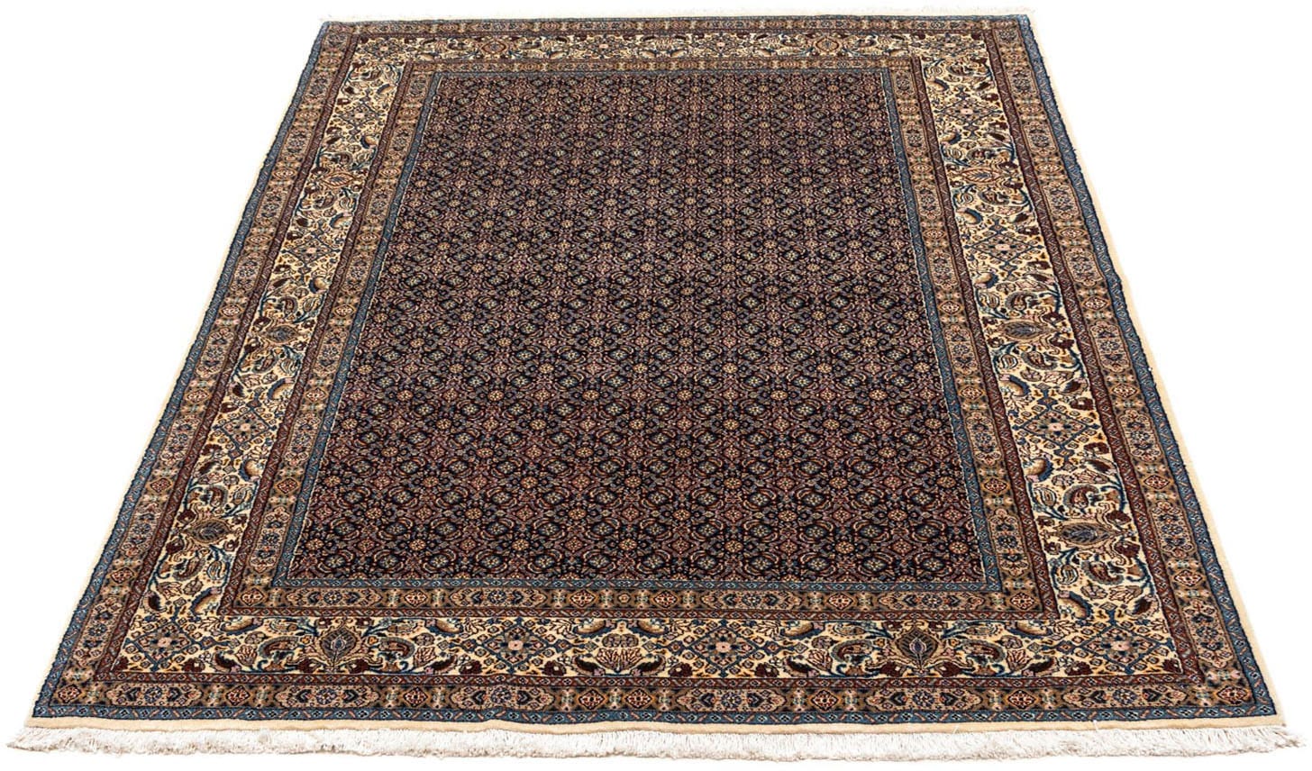 morgenland Wollteppich »Moud Durchgemustert Beige 237 x 172 cm«, rechteckig, Unikat mit Zertifikat von morgenland