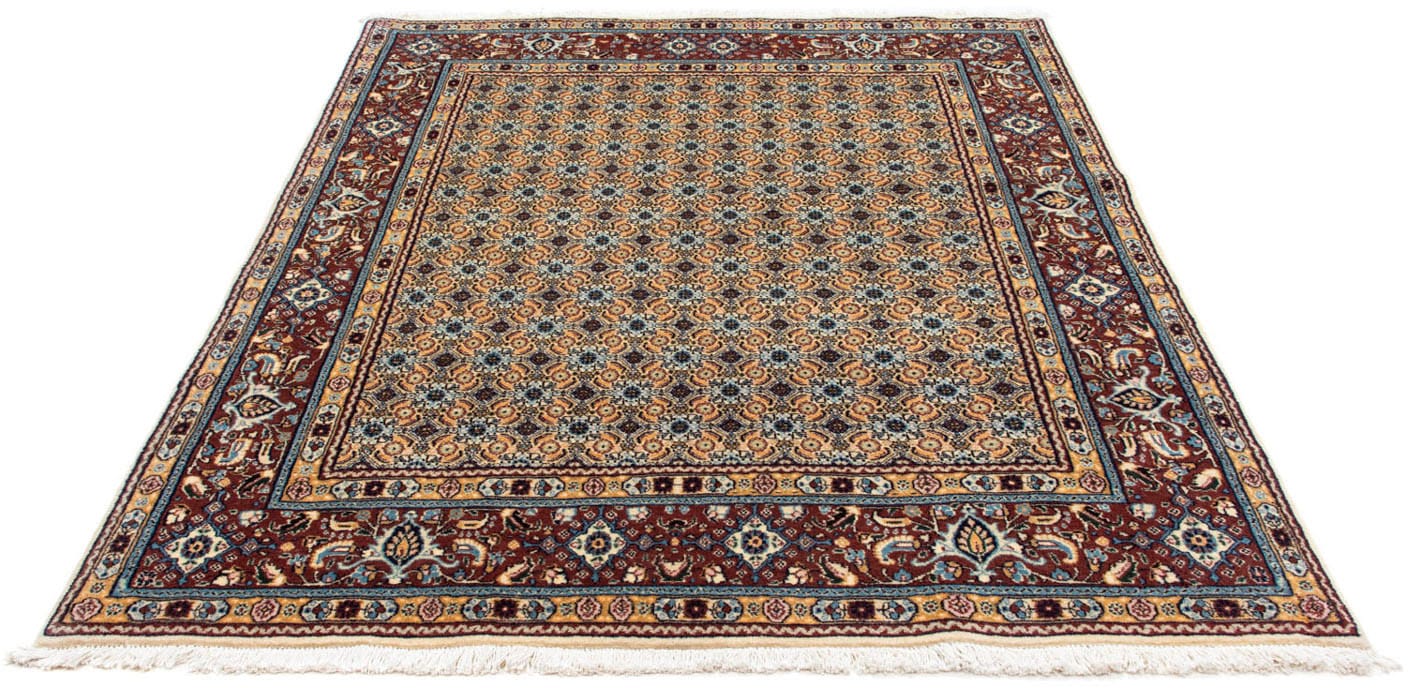 morgenland Wollteppich »Moud Felder Beige 246 x 167 cm«, rechteckig, Unikat mit Zertifikat von morgenland