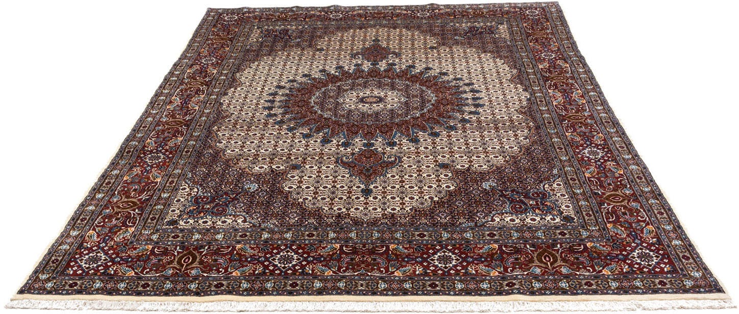 morgenland Wollteppich »Moud Felder Rosso scuro 354 x 249 cm«, rechteckig, Unikat mit Zertifikat von morgenland